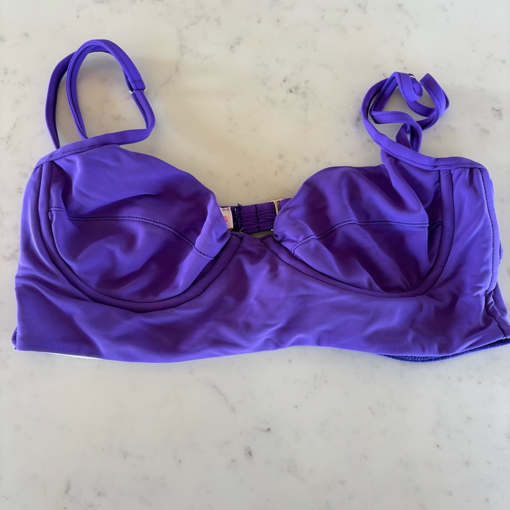 Mara Hoffman Purple Bikini Top Size S